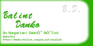 balint danko business card