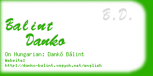 balint danko business card
